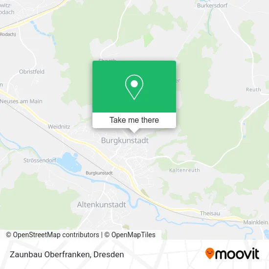 Карта Zaunbau Oberfranken