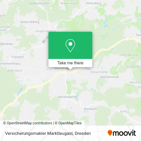 Карта Versicherungsmakler Marktleugast