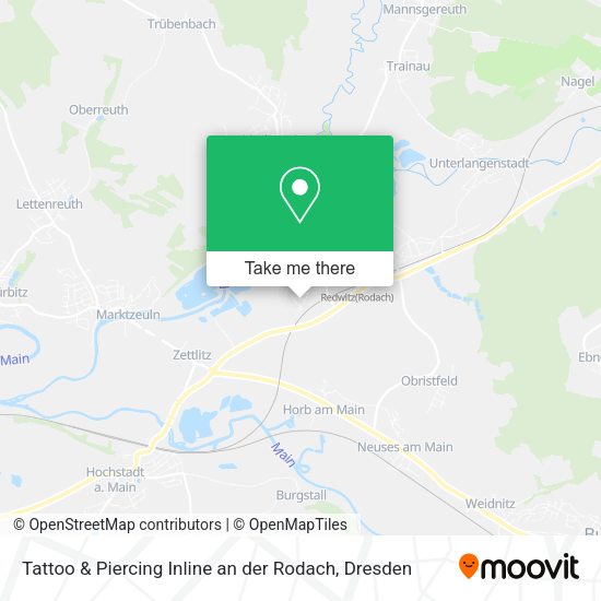 Карта Tattoo & Piercing Inline an der Rodach
