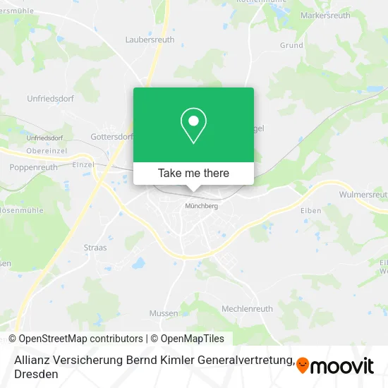 Карта Allianz Versicherung Bernd Kimler Generalvertretung