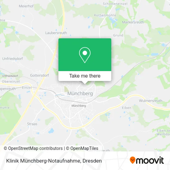 Карта Klinik Münchberg-Notaufnahme
