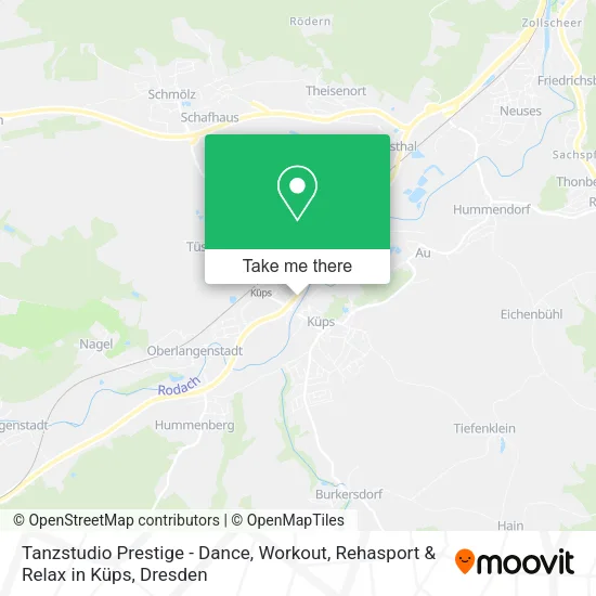 Карта Tanzstudio Prestige - Dance, Workout, Rehasport & Relax in Küps