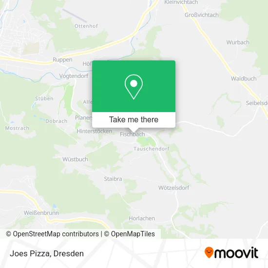 Joes Pizza map