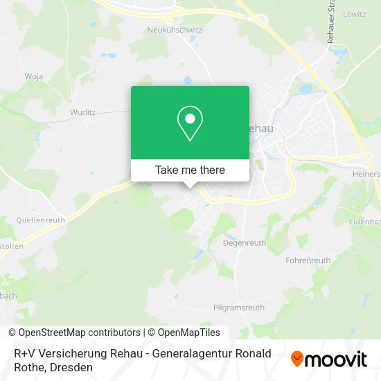 Карта R+V Versicherung Rehau - Generalagentur Ronald Rothe