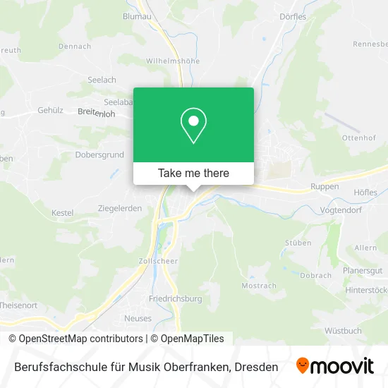 Карта Berufsfachschule für Musik Oberfranken