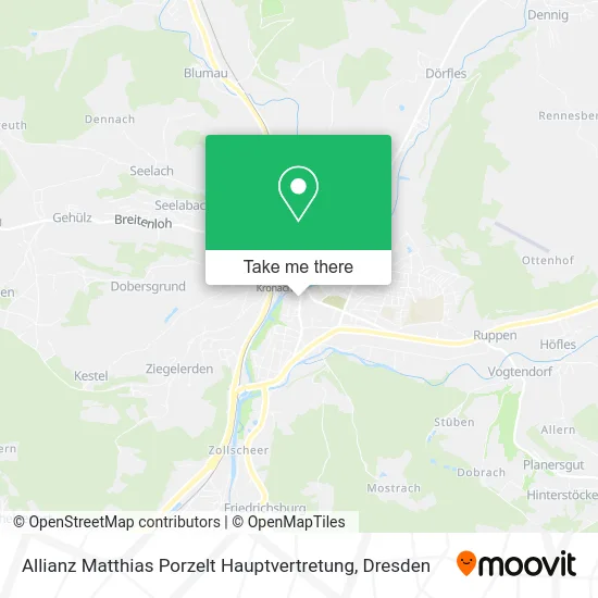 Карта Allianz Matthias Porzelt Hauptvertretung