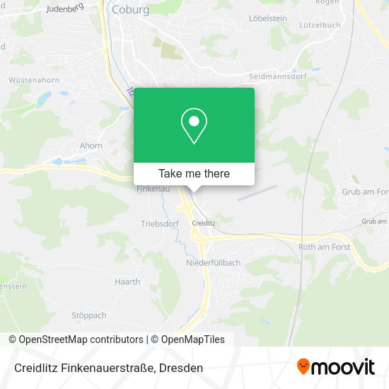 Карта Creidlitz Finkenauerstraße