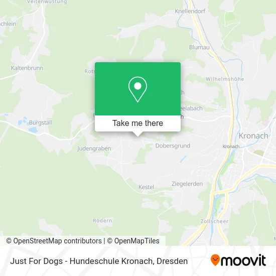 Just For Dogs - Hundeschule Kronach map
