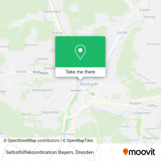 Карта Selbsthilfekoordination Bayern