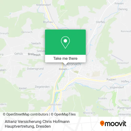 Карта Allianz Versicherung Chris Hofmann Hauptvertretung