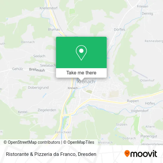 Карта Ristorante & Pizzeria da Franco