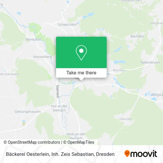 Карта Bäckerei Oesterlein, Inh. Zeis Sebastian