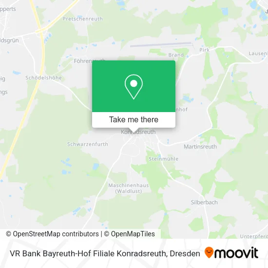 Карта VR Bank Bayreuth-Hof Filiale Konradsreuth