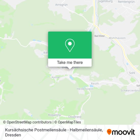 Карта Kursächsische Postmeilensäule - Halbmeilensäule
