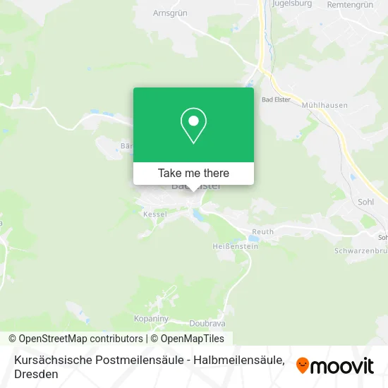 Карта Kursächsische Postmeilensäule - Halbmeilensäule