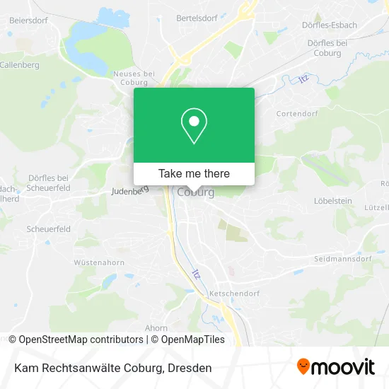 Карта Kam Rechtsanwälte Coburg