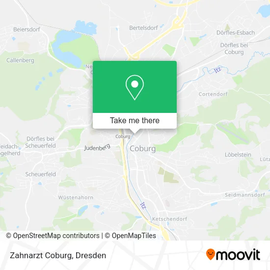 Карта Zahnarzt Coburg