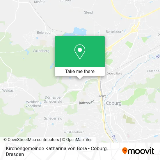 Карта Kirchengemeinde Katharina von Bora - Coburg