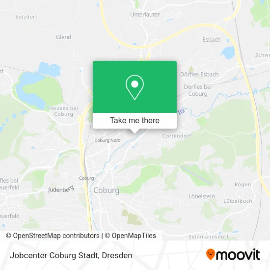 Карта Jobcenter Coburg Stadt