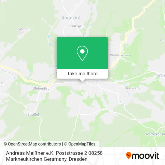 Карта Andreas Meißner e.K. Poststrasse 2 08258 Markneukirchen Geramany