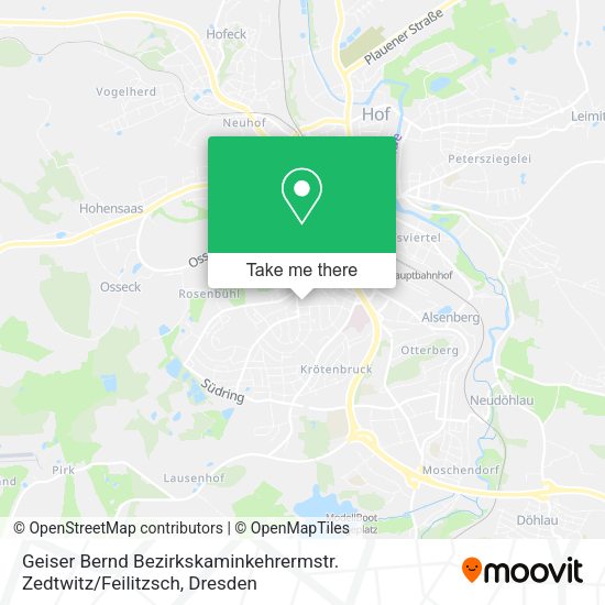 Карта Geiser Bernd Bezirkskaminkehrermstr. Zedtwitz / Feilitzsch