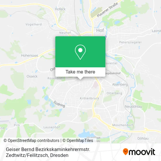 Карта Geiser Bernd Bezirkskaminkehrermstr. Zedtwitz / Feilitzsch