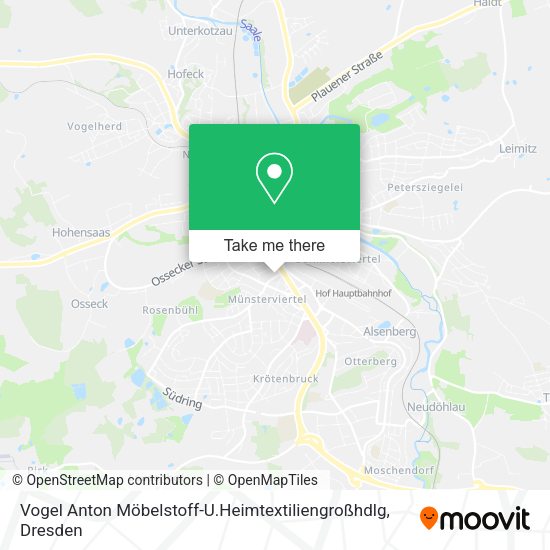 Карта Vogel Anton Möbelstoff-U.Heimtextiliengroßhdlg
