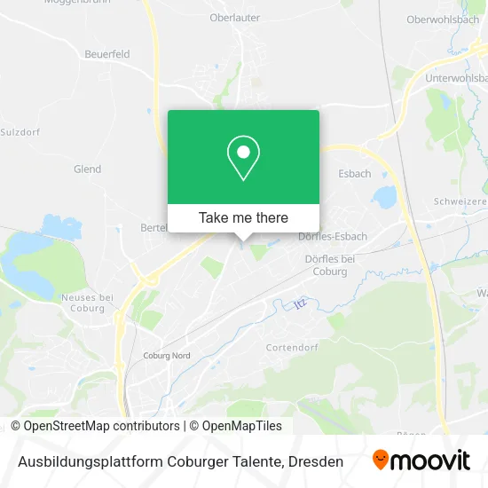 Карта Ausbildungsplattform Coburger Talente