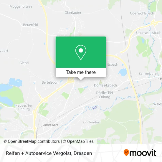Карта Reifen + Autoservice Vergölst