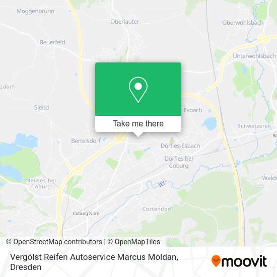 Карта Vergölst Reifen Autoservice Marcus Moldan