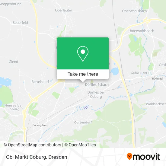 Карта Obi Markt Coburg