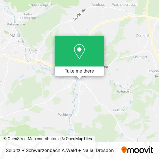 Карта Selbitz + Schwarzenbach A.Wald + Naila