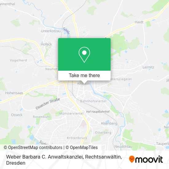 Карта Weber Barbara C. Anwaltskanzlei, Rechtsanwältin