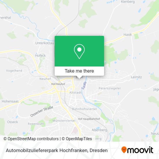 Карта Automobilzuliefererpark Hochfranken