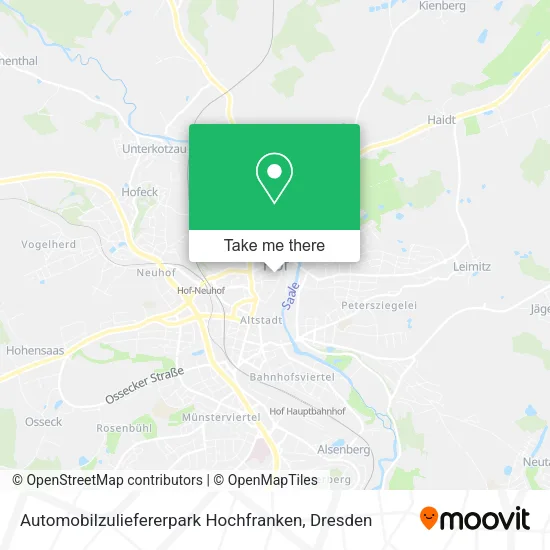 Карта Automobilzuliefererpark Hochfranken