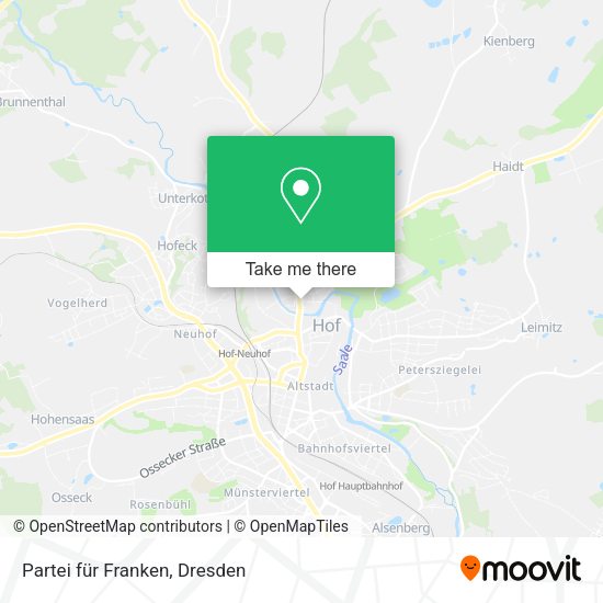 Карта Partei für Franken