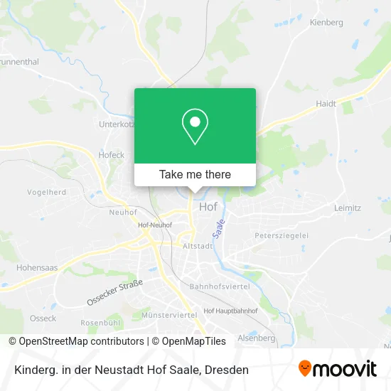 Карта Kinderg. in der Neustadt Hof Saale