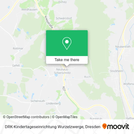 Карта DRK-Kindertageseinrichtung Wurzelzwerge