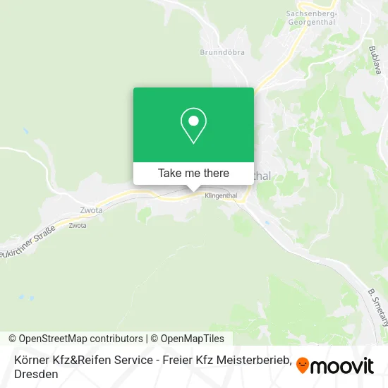 Карта Körner Kfz&Reifen Service - Freier Kfz Meisterberieb