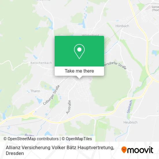 Карта Allianz Versicherung Volker Bätz Hauptvertretung