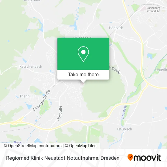 Карта Regiomed Klinik Neustadt-Notaufnahme