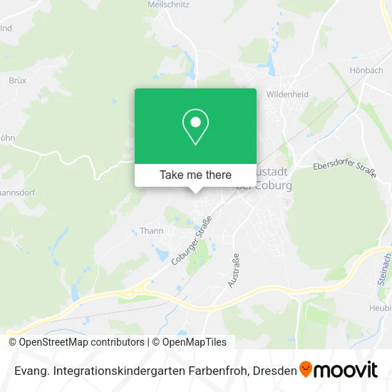 Карта Evang. Integrationskindergarten Farbenfroh