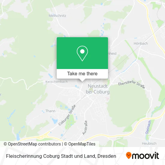 Карта Fleischerinnung Coburg Stadt und Land