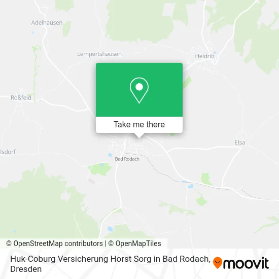 Карта Huk-Coburg Versicherung Horst Sorg in Bad Rodach