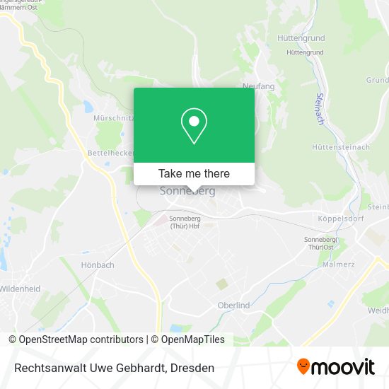 Карта Rechtsanwalt Uwe Gebhardt