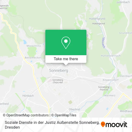 Карта Soziale Dienste in der Justiz Außenstelle Sonneberg