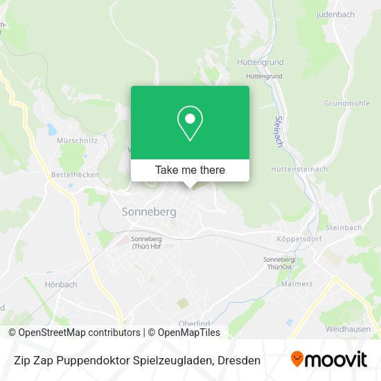 Карта Zip Zap Puppendoktor Spielzeugladen