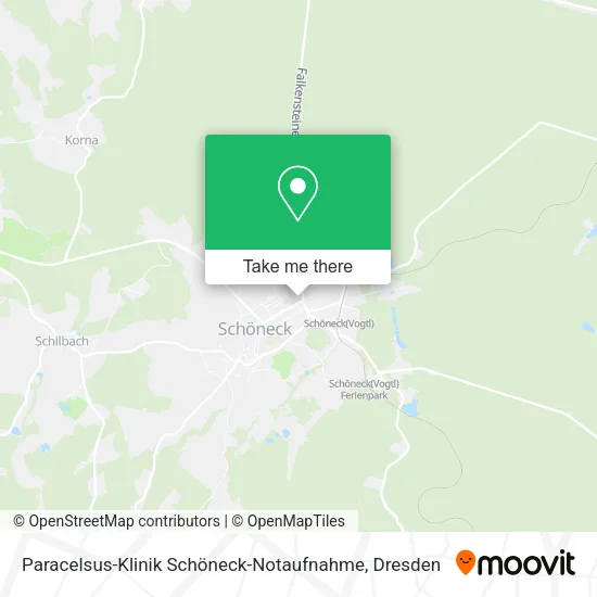 Карта Paracelsus-Klinik Schöneck-Notaufnahme