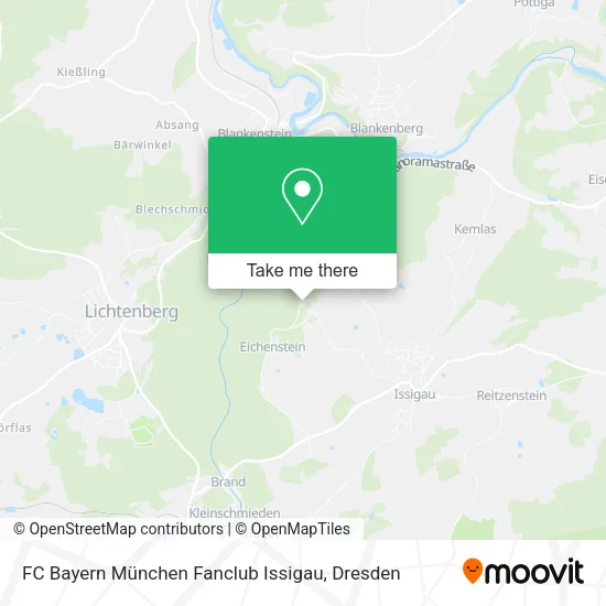 Карта FC Bayern München Fanclub Issigau