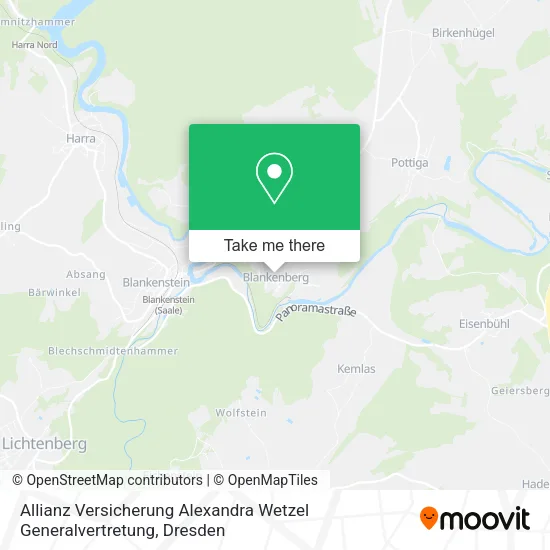 Карта Allianz Versicherung Alexandra Wetzel Generalvertretung